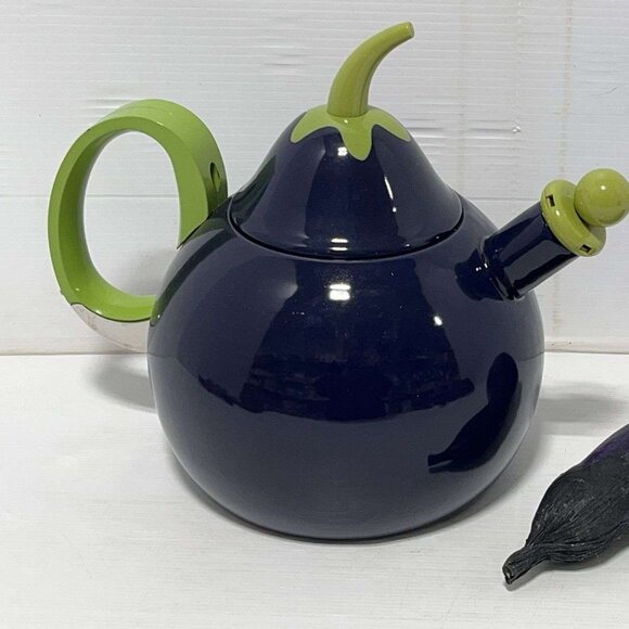 Vintage 80's Copco Enamel Whistling Tea Kettle - Picture 3 of 9